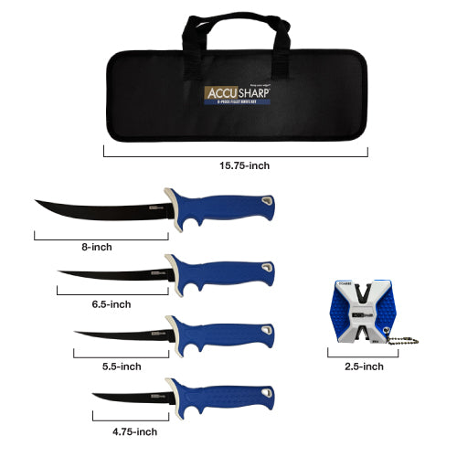 Accusharp 6-piece Fillet Knife Kit