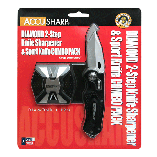 AccuSharp Folding Sport Knife Combo Pack Diamond Black